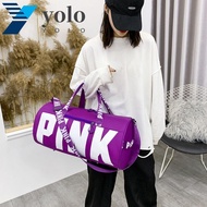 YOLO Pink Sports Gym Bag, Victoria Secret Multifunction Duffle Bag Pink, One Shoulder Training Bag Large Capacity Waterproof Unisex Fitness Sports Bag Short-haul Bag