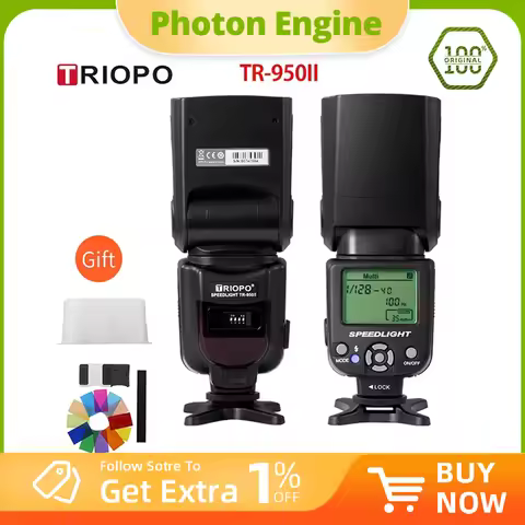 Triopo TR-950II Flash Light Speedlite + G4 2.4G Wireless Transmission For Nikon Canon 650D 550D 450D