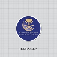 Saudi Arabian Airline Round Vinyl Sticker Outdoor Suitcase Sticker Waterproof Sticker