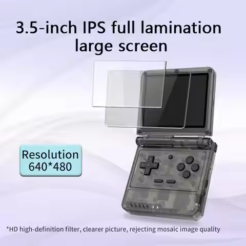 Powkiddy V90s Retro Flip Handheld Game Player 3.5 Inch New Foldable Console Open-Sourse Mini Video P