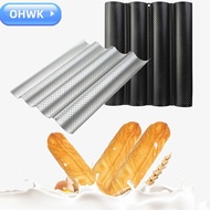 OHWK Baguette Mold, Bakeware Waves Baguette Baking Tray,  Nonstick Baking Tool French Bread Toast Ba