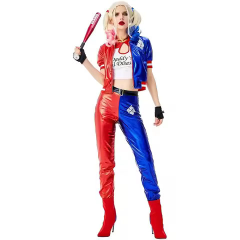 β
DHL Halloween cosplay costume jacket pants jumpsuit T-shirt cosplay women superfasia s Harley fancy