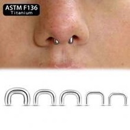 1pc Cool U Shape Septum Retainer ASTM F136 Titanium U Horseshoe Staple Piercing Body Jewelry Septum 