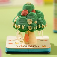 [Anyuan Selection] 3D Paper Carving Wishing Tree Three-Dimensional Notepad Artwork Hand-Tearable Tab