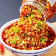 Sos Cili AOBQ Hunan Sos Cili Cincang Bawang Putih Pedas Sos Cili Merah Hijau Cili Padi Sos Cili Huna