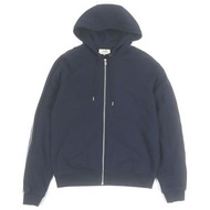 愛馬仕 (HERMES) 24SS Run H 100%純棉連帽衫，側邊飾有條紋，H logo拉鍊細節，海軍藍，S碼，義大利製造，正品，男款，成色極佳。