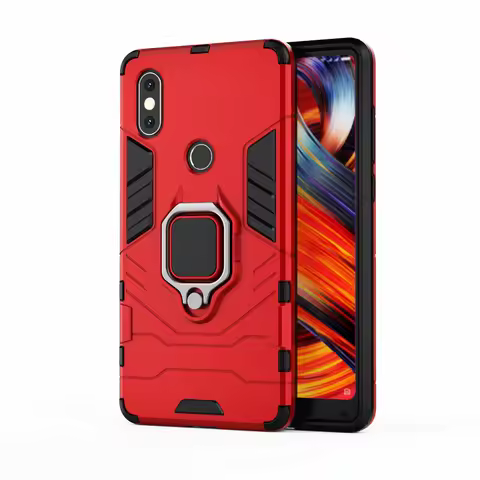 Shockproof Armor Case for Xiaomi Mi Mix 2S Case Ring Holder Stand Phone Back Cover for Xiomi Mi MiX 