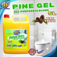 BersihRia Pine Gel Disinfectant 5L, Hospital Grade Gel Pembersih Toilet Anti-Bakteria Kuning
