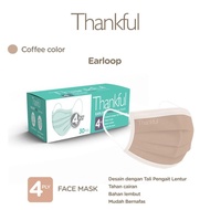 Thankful Face Mask Adult Earloop Daily 30s Coffee