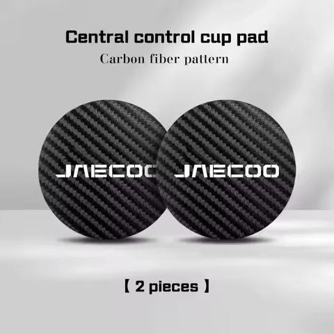 For Chery Jaecoo J7 J8 J5 J6 2024 2025 2Pcs Carbon Fiber Car Coaster Mat Accessories Water Cup Anti-