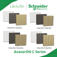 Schneider Electric AvatarOn C Series 250V 16AX 1 Gang / 2 Gang / 3 Gang / 4 Gang / 20A / 32A Double