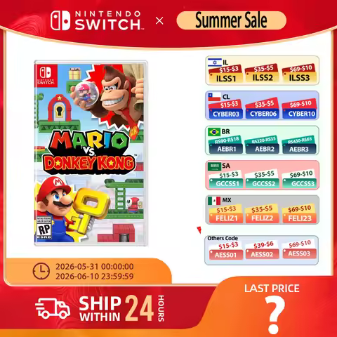 Mario Vs. Donkey kong - Nintendo Switch Games Cartridge Physical Card Support TV Tabletop Handheld M
