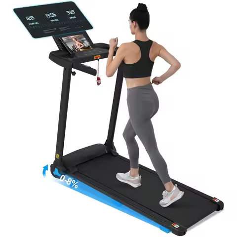 Home Use Foldable Treadmill with Incline, 3.0HP Motor, Walking Pad, 10MPH Speed, Steel Frame, Black 