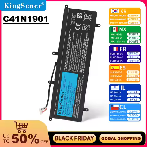 KingSener C41N1901 70WH Laptop Battery For ASUS ZenBook Duo UX481FA UX481FL UX481F UX481FLY UX4000F 