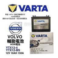 【台中電力屋】 德國華達 VARTA 重機電池 VOLVO 輔助電瓶 YTX12-BS GTX12-BS