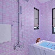 Giấy dán tường phòng tắm chống ẩm chống nước tự dính nhãn dán tường nhà bếp dày và chống dầu 100cm