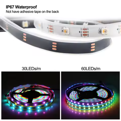 SK6812 RGBW Led Strip Light 4 in 1 Similar WS2812B 1m 4m 5m 30 60 144 LEDs Individual Addressable RG