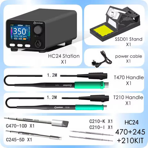 GEEBOON HC24 Heavy-duty Soldering Station 400W Color Curve Display Compatible115/210/245/470/T12 Han