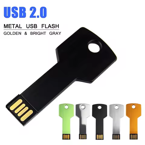Metal Key High-speed USB Flash Drives Real Capacity Gold Pen Drive Rose Gold Memory Stick 64GB/32GB/
