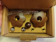 Lelit Walnut Wood Knob Kit for Water/Steam