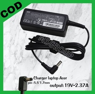 Charger Laptop Acer Aspire ES 11 ES1-131 ES1-132 A314-32 A315 19V 2.37A acer casan cas adaptor