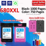 Compatible HP 680 HP 680XL HP 680XXL Ink Cartridge HP 680 Black HP 680 Ink Refillable Ink Cartridge for 3776 3635 2135