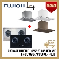 [BUNDLE] FUJIOH FH-GS5520 Gas Hob 78cm And FR-CL1890R/V Chimmey Cooker Hood 90cm