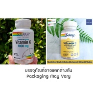 วิตามินซี Timed Release Vitamin C with Rose Hips &amp; Acerola 1000 mg 100 VegCaps - Solaray Fast Acting Long Lasting