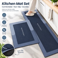 Kitchen Floor Mat Wipeable Door Mat Absorb Water Oil Diatom Mud Foot Mat Household Waterproof Oil-Pr
