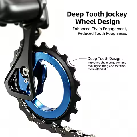 18T Ultralight Hollow Ceramic Bearing Jockey Wheel Rear Derailleur Pulley for 9/10/11/12 Speeds QED 