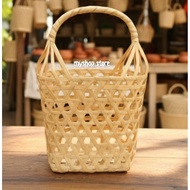 Woven bamboo - hamper bag 15x15x20