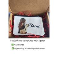 CUSTOMIZED COIN PURSE WHITE CANVAS 3X4 giveaway birthday christening