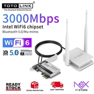 TOTOLINK X3000PE (AX3000) WiFi 6 AX PCI-E WiFi Adapter + Bluetooth 5.0 With Flexible High Gain Anten