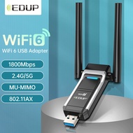 EDUP 1800Mbps Wifi Adapter Network Card Network Card 2.4G&5G Wifi Dongle AP High Gain Antenna Wifi R