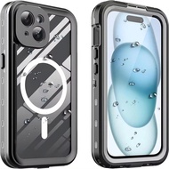 [Redpepper] cho iPhone 16 15 14 Plus 13 Pro Max IP68 chống nước dưới nước cho Magsafe Ốp điện thoại 