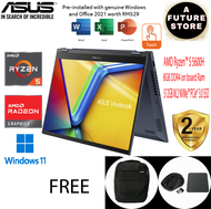 Asus Vivobook S 14 Flip OLED TN3402Q-AKN109WS 14'' 2.8K Touch 2-In-1 Laptop Blue ( Ryzen 5 5600H, 8GB, 512GB SSD, ATI, W11, HS )
