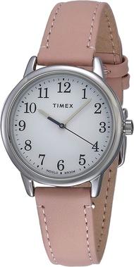 Timex Women's Easy Reader Leather Strap 30mm Watch Blush/Silver-Tone