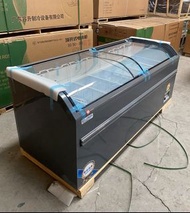 👑👑頂開式商用展示冰櫃 島櫃 曲面玻璃冰櫃 雪糕櫃 商用曲面組合櫃 大容量玻璃卧式冰櫃  節能省電👑👑