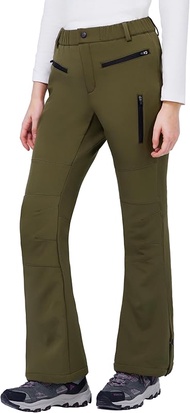 WULFUL Women S Snow Ski Pants Waterproof Insulated Fleece Lined Winter Softshell Hiking Pants