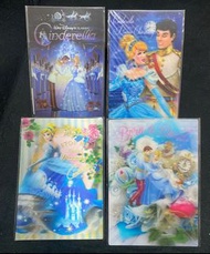 (3D立體賀卡)日本絕版迪士尼灰姑娘Cinderella長髮公主rapunzel3D立體明信片Postcard生日賀卡聖誕節Christmas 聖誕卡。美女與野獸茉莉公主 貝兒belle。Disney