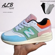 Sepatu Casual Sneakers Wanita NB 997 USA Premium Sage White Blue