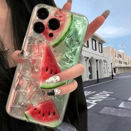 手机壳phone caseins冰块西瓜适用小米手机壳13/14/15PRO软胶红米k30/40/50/60透明新品25.8.28