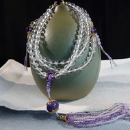 天然淨體收藏級白水晶108顆佛珠念珠