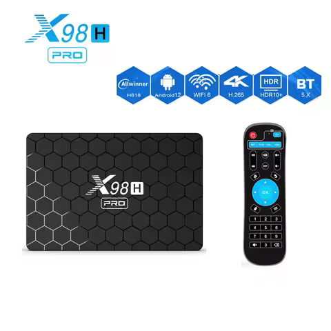 X98H PRO Android 12 Smart TV BOX Allwinner H618 4K 6K 2GB/4GB 16GB/32GB/64GB 1000M LAN 2.4G/5G Wifi6