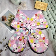 日本布蒂芬妮粉底熊貓棒棒糖蝴蝶結圍脖-不分年齡圍脖-短圍巾-