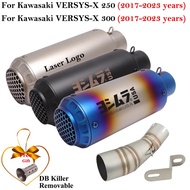 For Kawasaki Versys- X 250 300 Tourer Versys X250 X300 2017 - 2023 Motorcycle Exhaust Escape With Mi