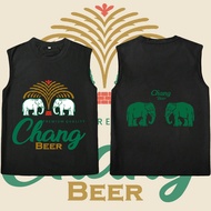 Chang beer Sleeveless Vest Pattern Trend Tank