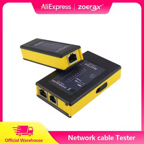 ZOERAX Rechargeable Network Cable Tester RJ45 RJ11RJ12 Network LAN Ethernet RJ45 Cable Tester LAN Ne