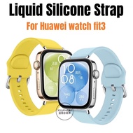 Huawei Watch Fit 3 Liquid silicone strap suitable For Huawei Fit3 Replacement bracelet for Fit3 Smar