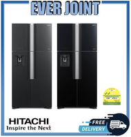 [Free Gift] Hitachi R-W690P7MSX [540L] French Door Inverter Fridge +Free Hitachi Rice Cooker + Free disposal